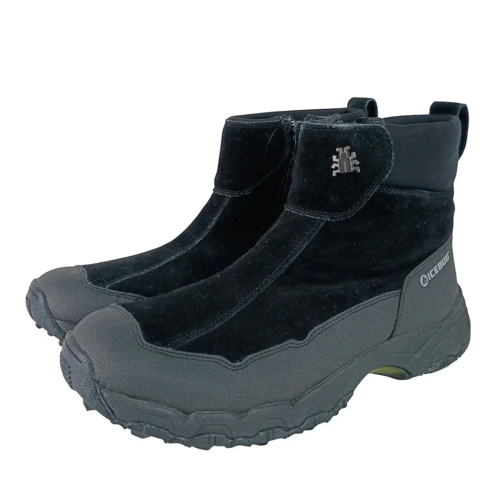 Icebug Mens US 11 Metro BUGrip Waterproof Insulated Winter Boots Black